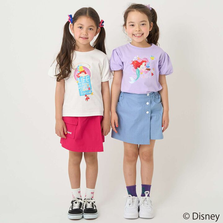 [Stain-resistant and Water-repellent] Disney Princess Puff Sleeve T-Shirt,White, medium image number 22