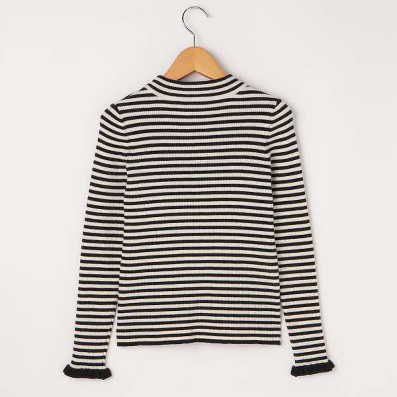 Stripe Pattern Rib Knitwear,Off white, large image number 1