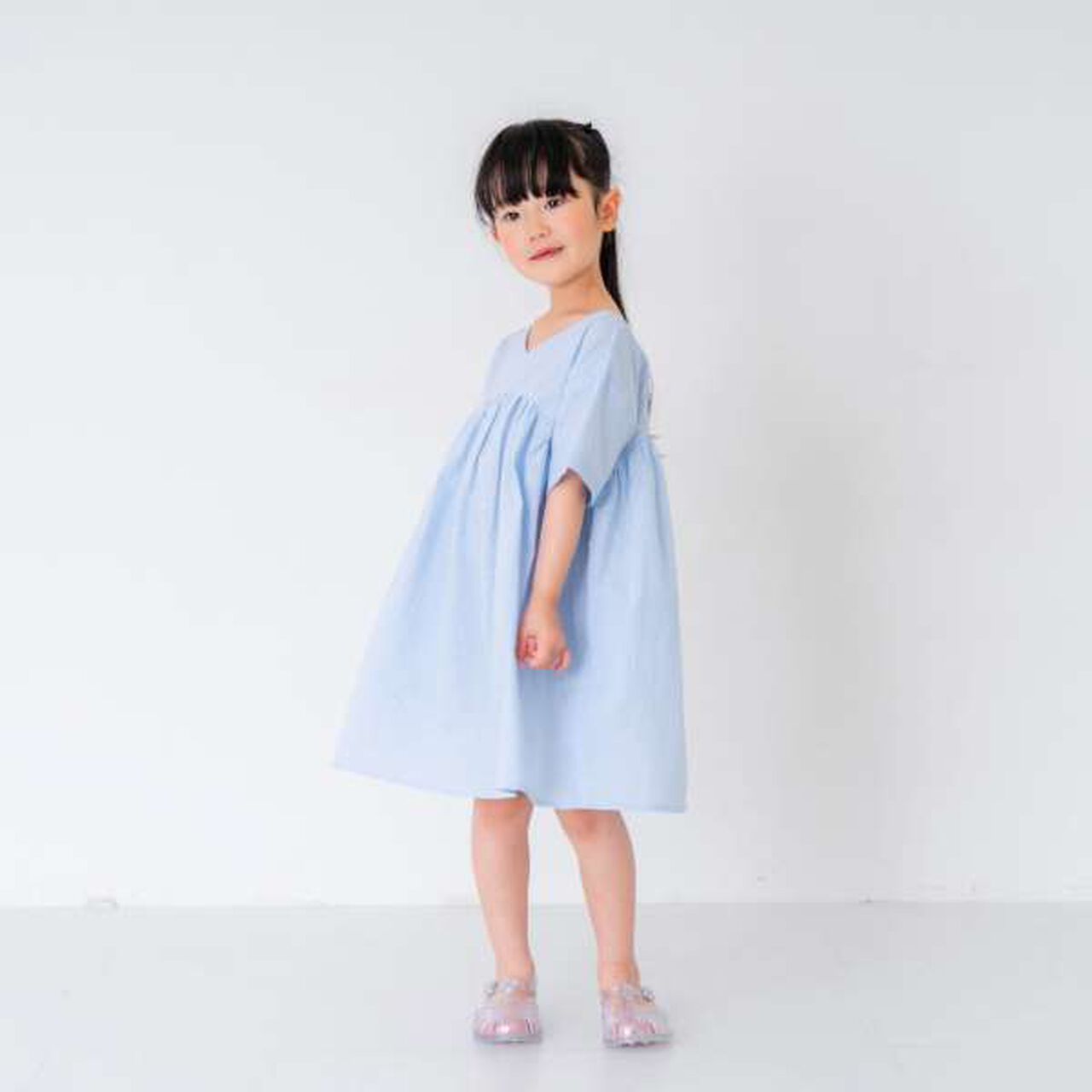Boiled Gathered One-Piece Dress,Off white, large image number 21