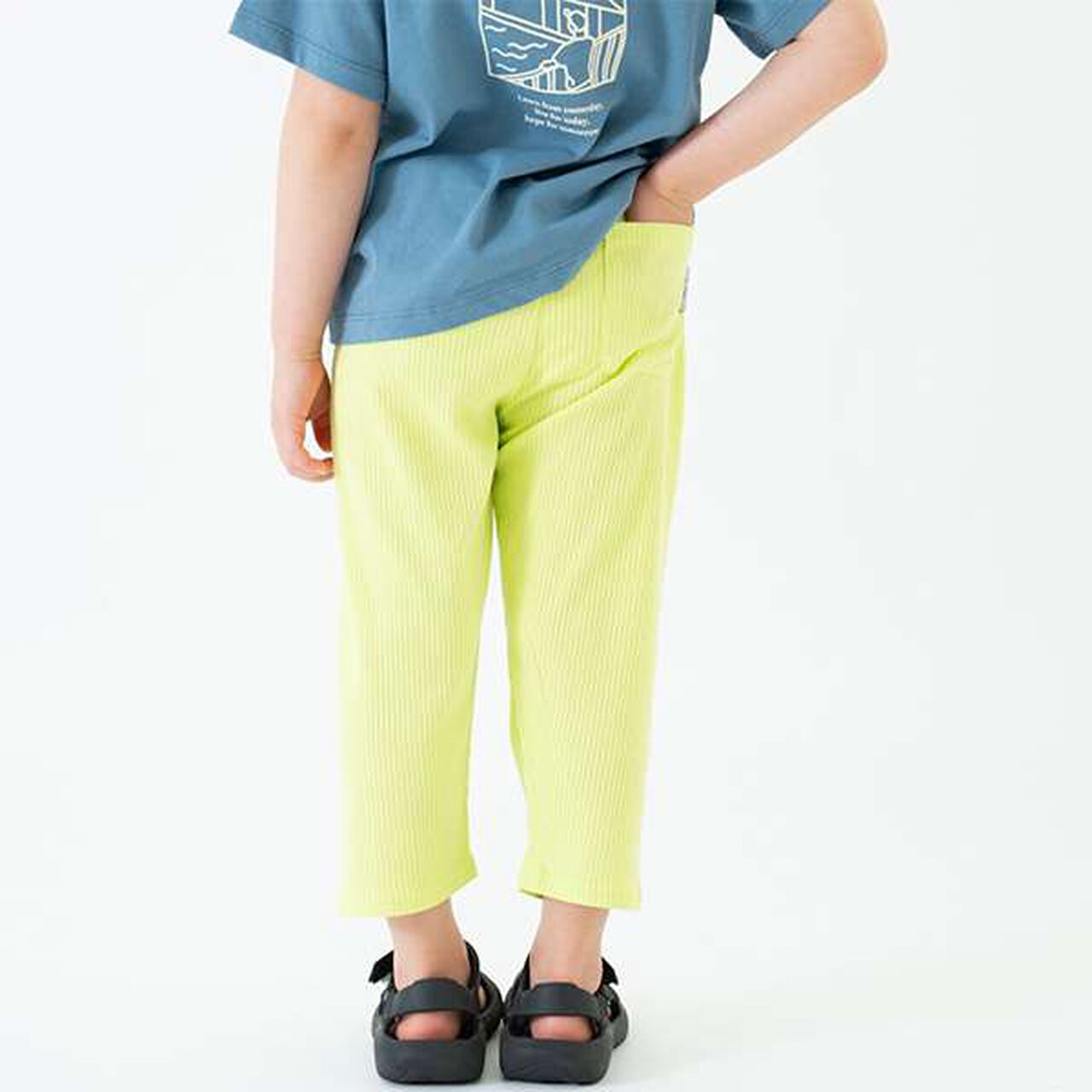 [365D.] Anti-Stain Solid Ribbed 7/8 Leggings,Top gray, large image number 2