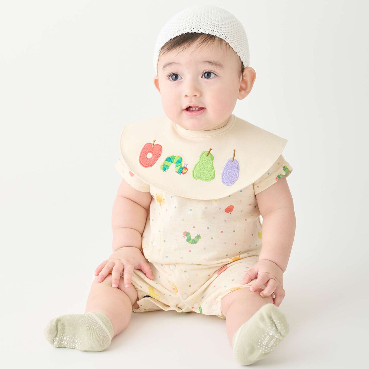 [Hungry Caterpillar] Fruit Motif Bib,Off white, large image number 1
