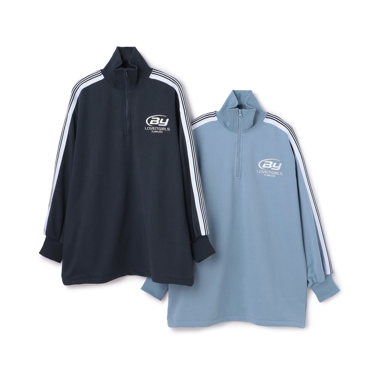 Half-Zip Tunic,Navy, large image number 4