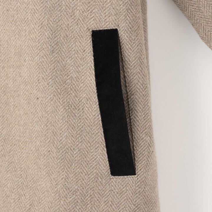 [Link] Double-Breasted Coat,Brown, medium image number 9