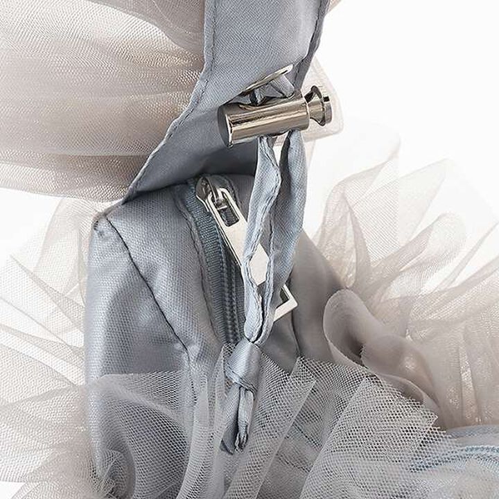 Tulle Ruffle Bag,Gray, medium image number 3