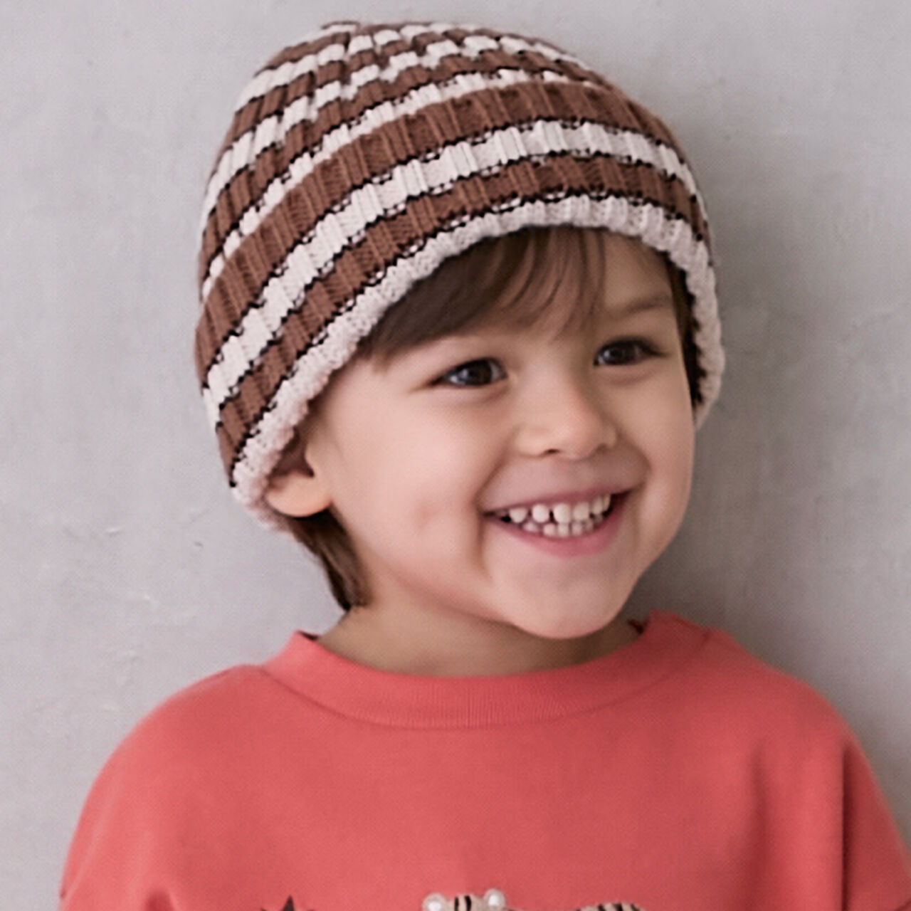 Striped Beanie,Camel, large image number 0