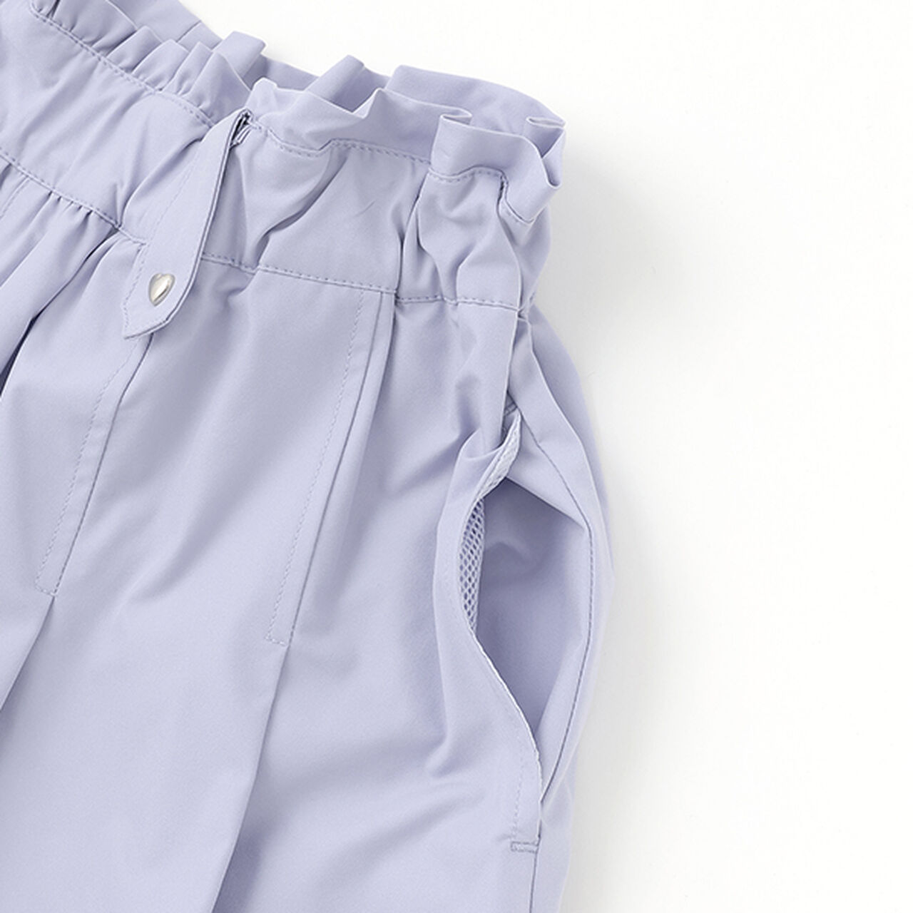 Functional Material Cherry Embroidery Culottes,Light blue, large image number 11