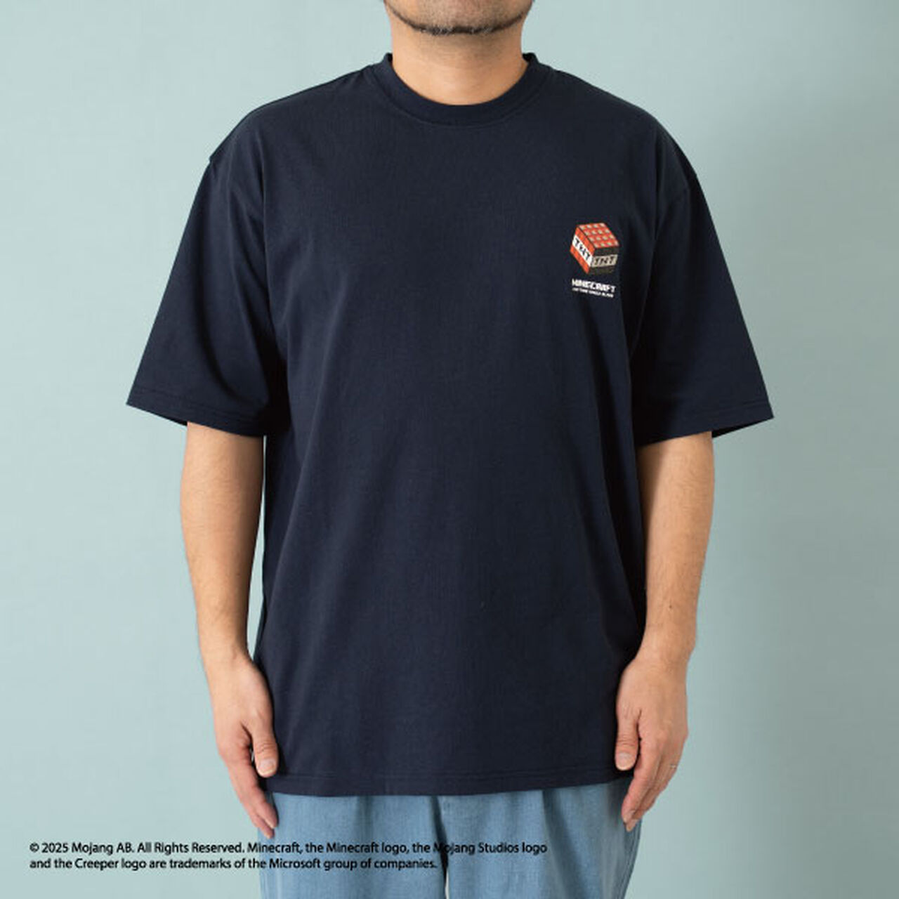 [Minecraft] Dad Weapon Tee,Navy, large image number 1