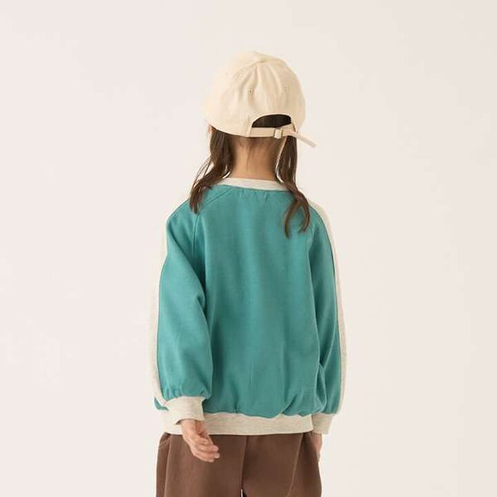 Pilling-Resist Bi-Color Raglan Fleece Sweatshirt,Brown, medium image number 14