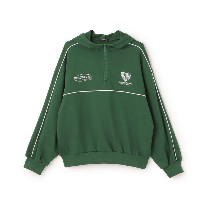 Piping Game Hoodie,Green, medium image number 0