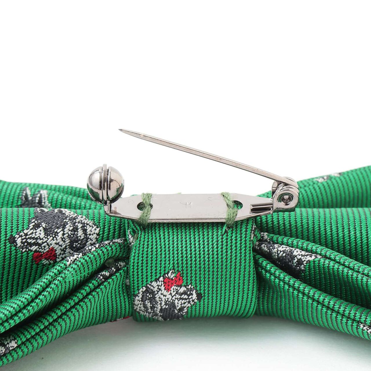 Wolf Pattern Bow Tie,Green, large image number 2