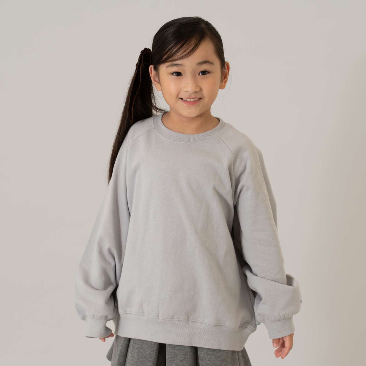 [365D.] Sweat Raglan Pullover,Light gray, large image number 0
