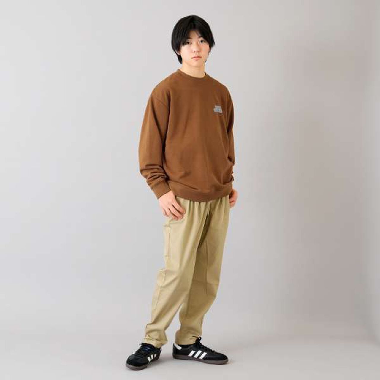 Cotton-Poly Stretch Twill Tuck Pants,Khaki, large image number 1