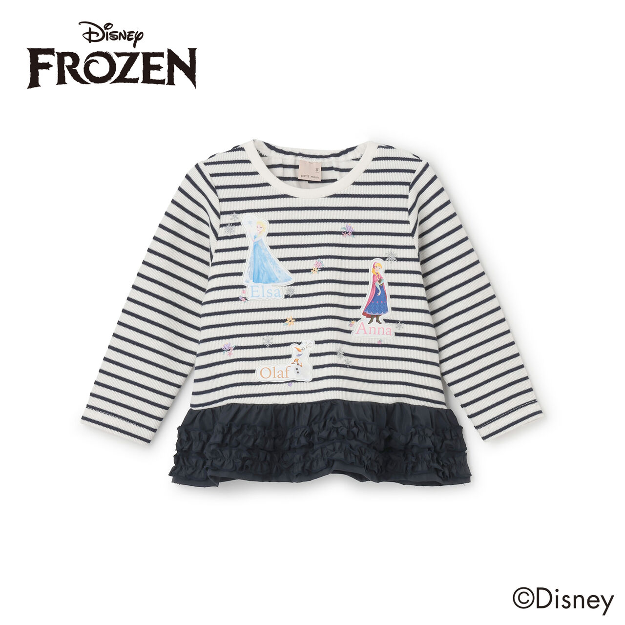 [Frozen] Peplum Long-Sleeve T-Shirt,Navy, large image number 6