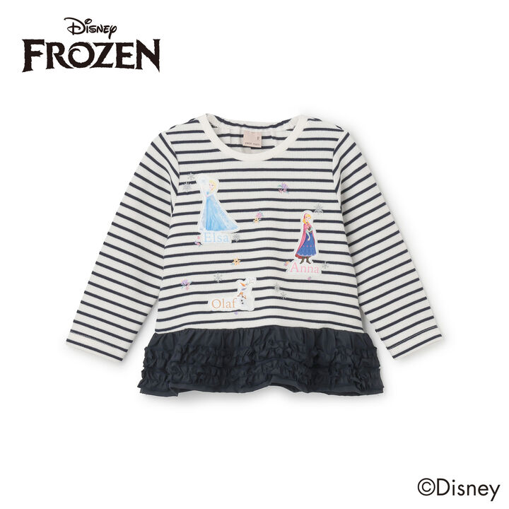 [Frozen] Peplum Long-Sleeve T-Shirt,Navy, medium image number 6