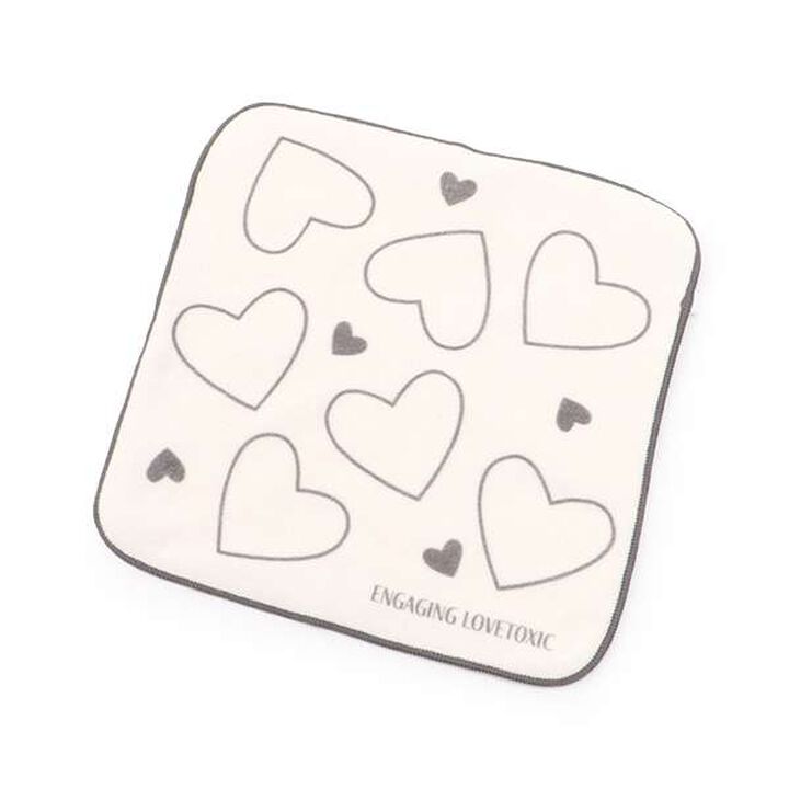 Heart Pattern Hand Towel,Black, medium image number 7