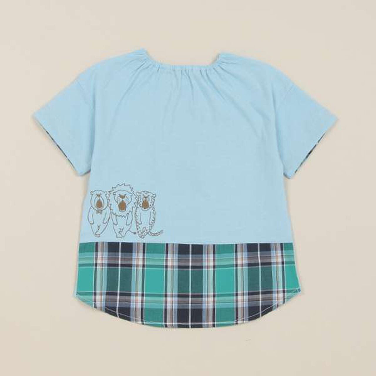 Animal Face Printed T-Shirt,Off white, large image number 1