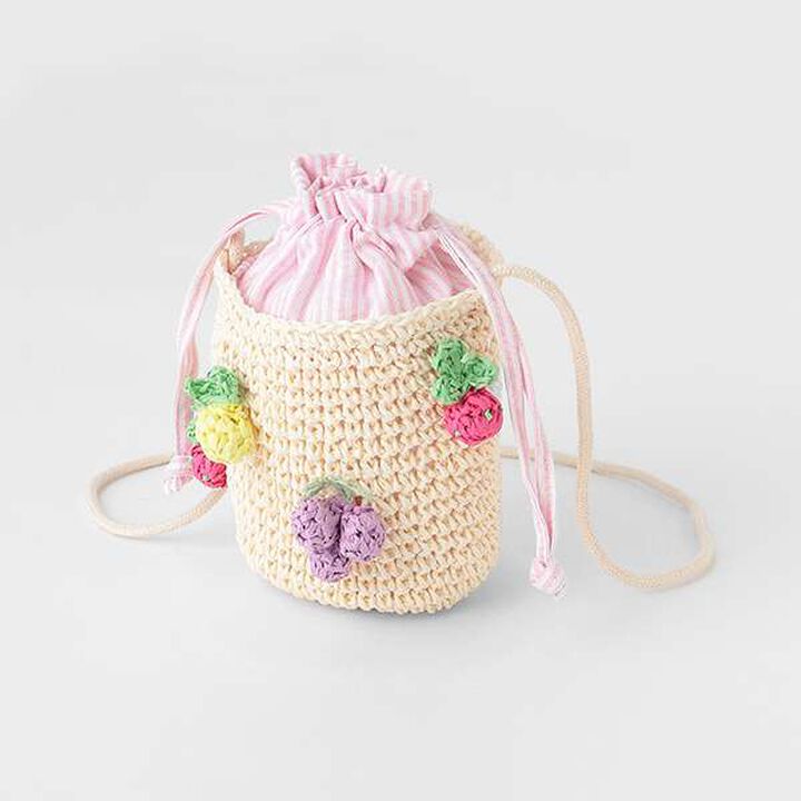 Woven Fruit Bag,Beige, medium image number 2