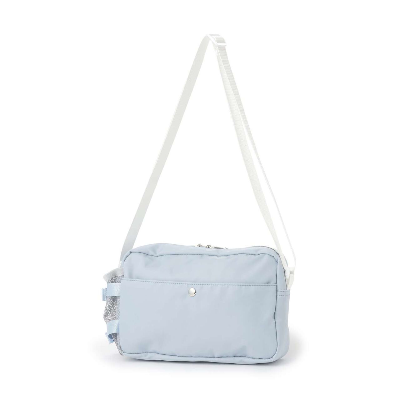 Casual Shoulder Bag with Bottle Holder,Light blue, large image number 1