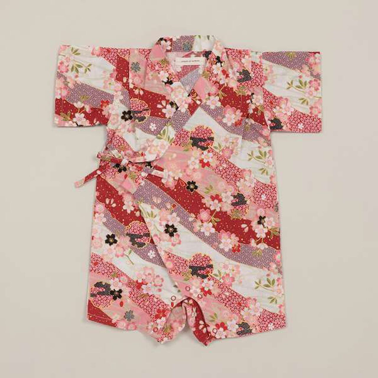 Jinbei All-in-One (Cherry Blossom Snow Pattern) [Made in Japan],Red, large image number 0