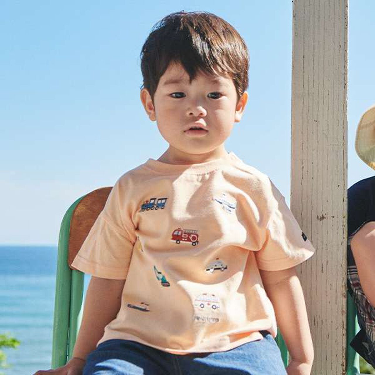 [Cool Touch] Working Vehicles Embroidery T-Shirt,Off white, large image number 15