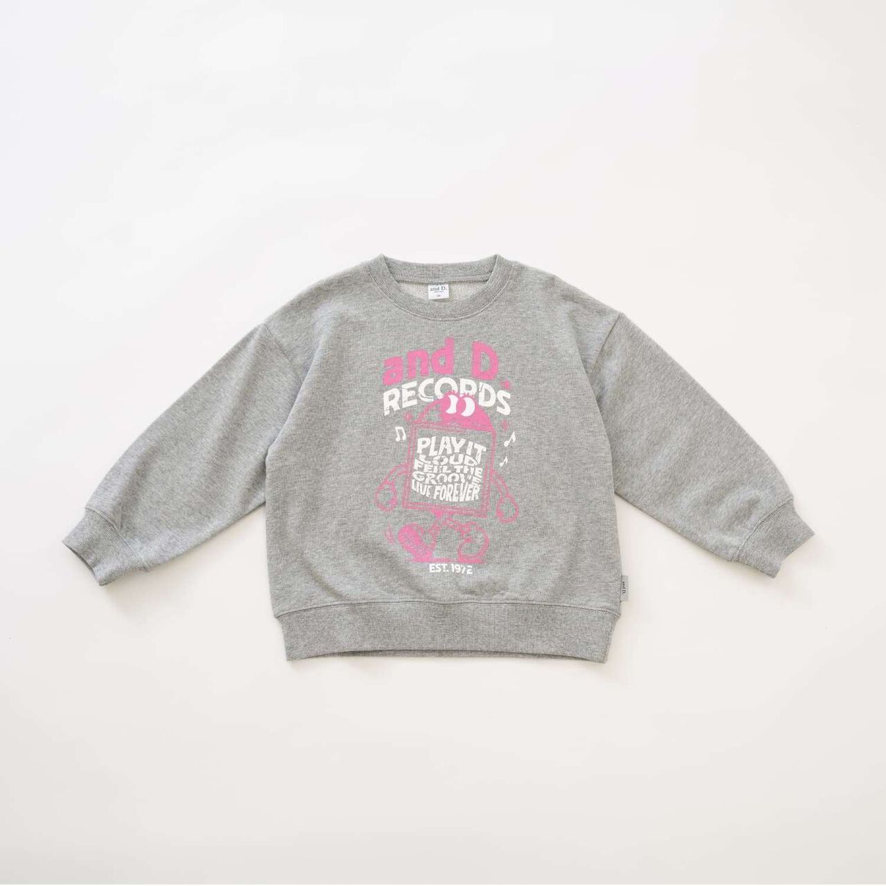 Cracked Finish Sweatshirt Pullover,Top gray, large image number 16