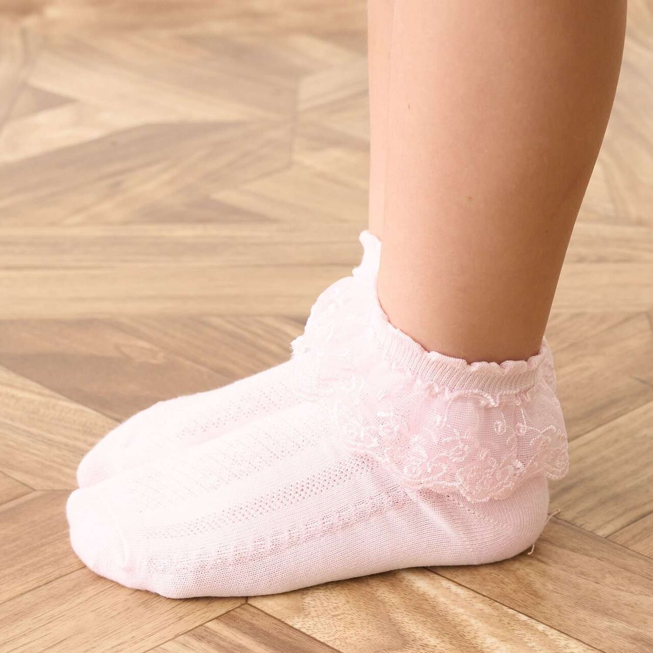 [Lycee Mine Ballet Series] Ruffled Lace Socks,Sax blue, large image number 10