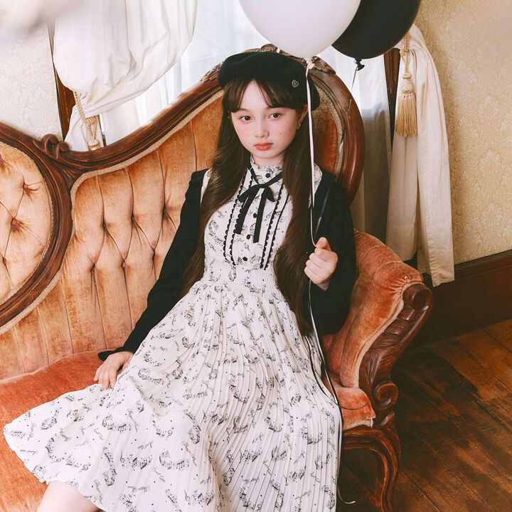 [Restock] Assorted Fabric Pleated One-Piece Dress♪,Light blue, medium image number 21