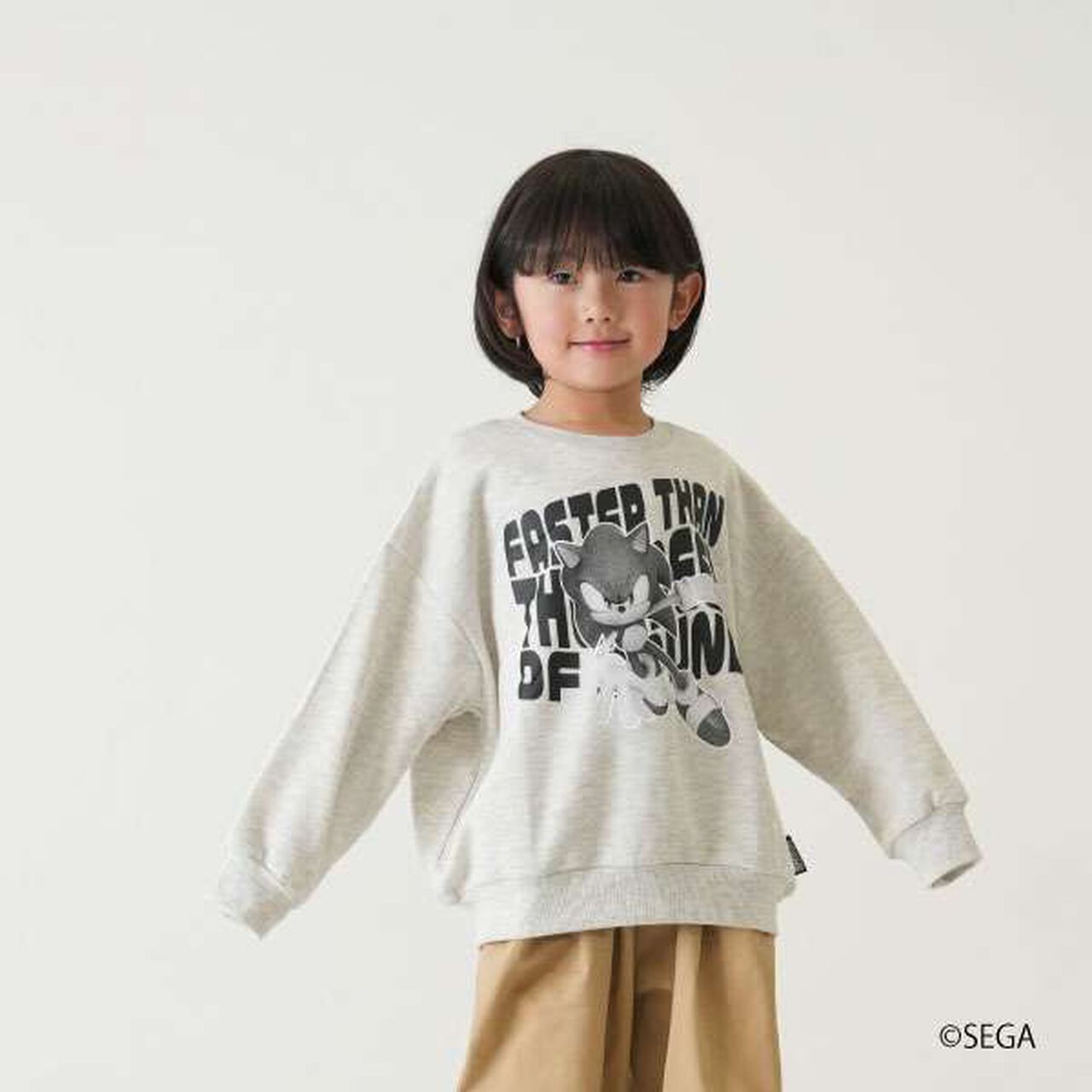 [Matching with Dad Outfit] Kids Sonic Sweatshirt Pullover,Blue, large image number 6