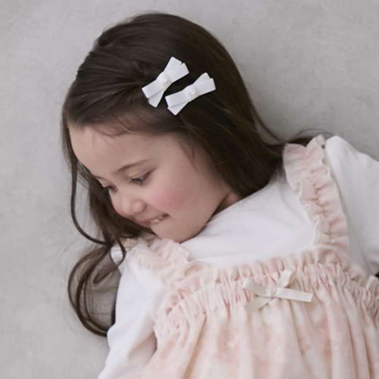 Ribbon Hair Clips 2P,Sax blue, large image number 25