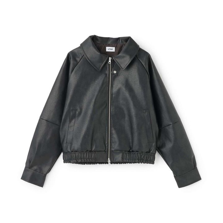 LTXC [Washable, Adjustable] Faux Leather Jacket,Black, medium image number 8