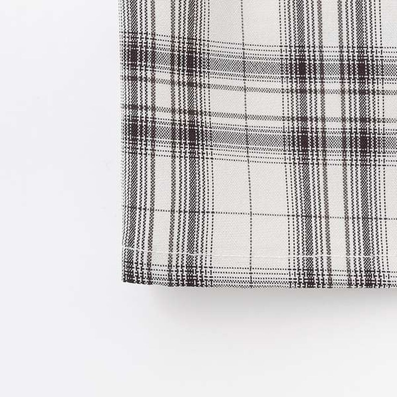 Drawstring Short-Sleeve Checkered Shirt,Blue, large image number 14