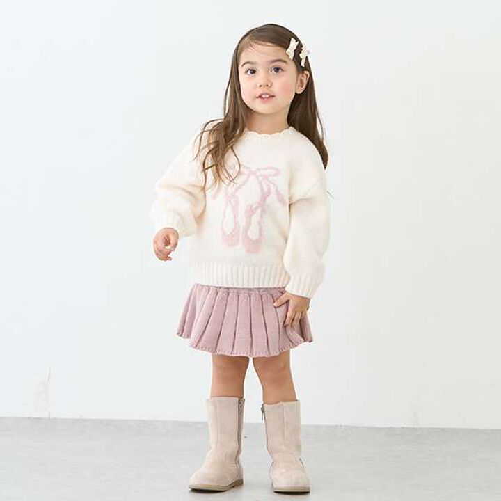 Pleated Knit Skirt,Light gray, medium image number 12