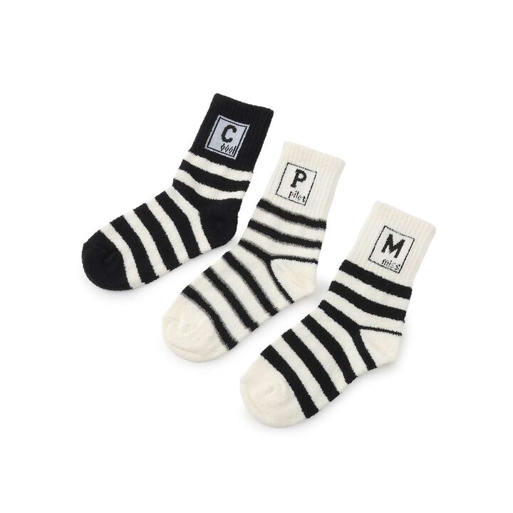 195 Stripe Pattern Assorted Socks,Gray, medium image number 5