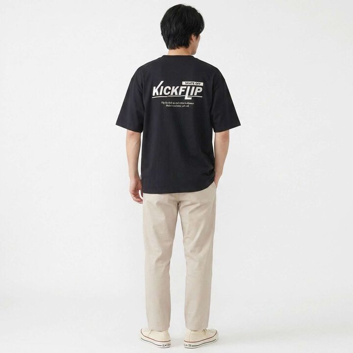 [Parent-Child Matching] DAD Back Logo Embroidered Oversized Short Sleeve T-Shirt,Black, medium image number 1