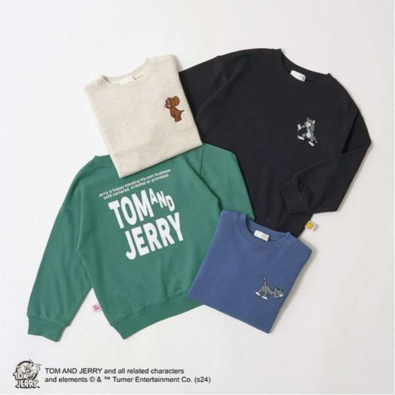 Tom and Jerry Embroidered Sweatshirt,Black, large image number 1