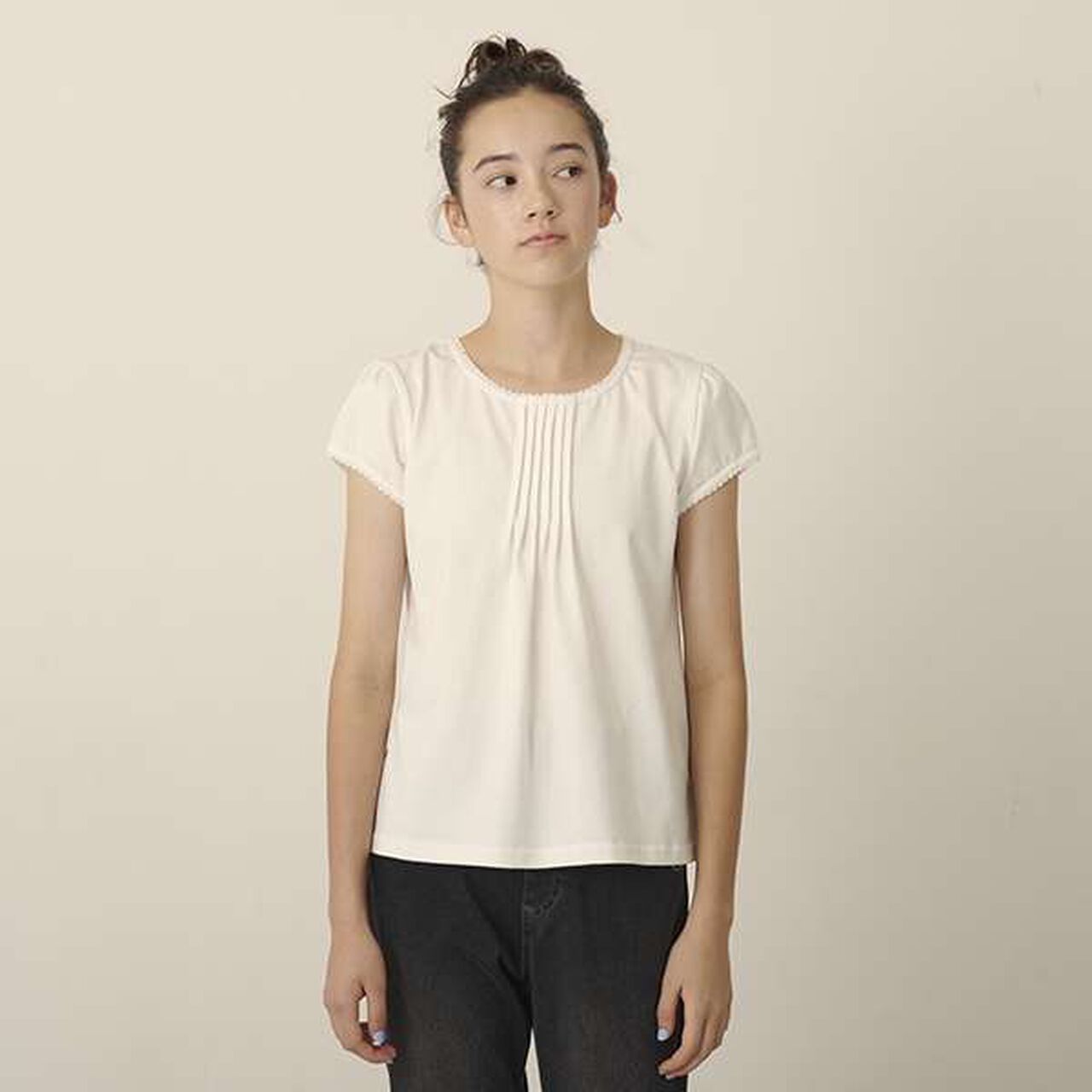 Lace Knit Cardigan + T-Blouse Set,Ivory, large image number 20