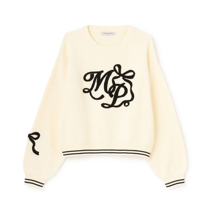 Logo Jacquard Embroidery Knitwear,Light blue, medium image number 9