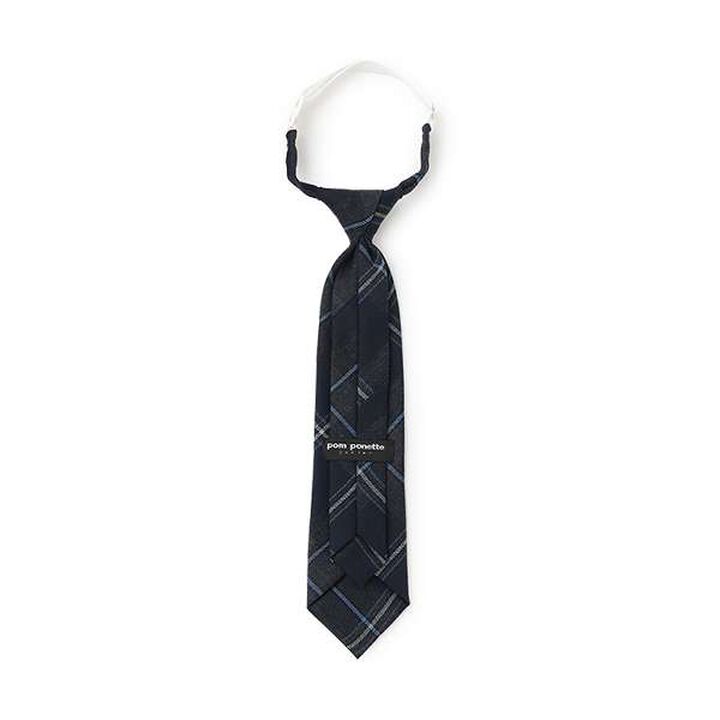 Twill Wool Check Tie,Deep blue, medium image number 1