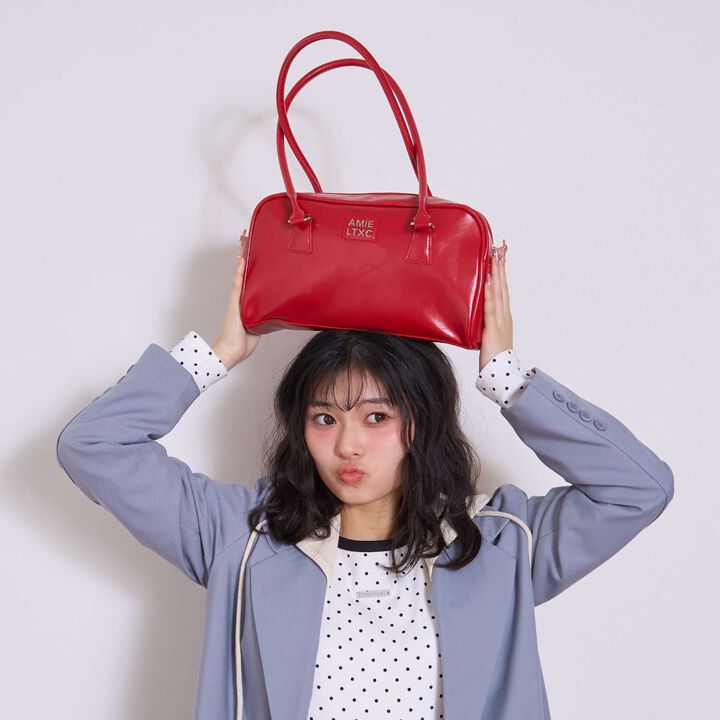 [LTXC] Square Long Handle Boston Bag,Red, medium image number 0