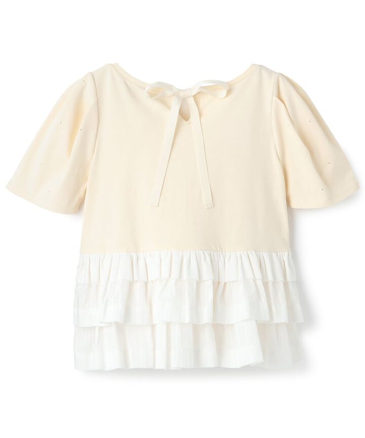 Peplum Stone T-Shirt,Ivory, medium image number 1