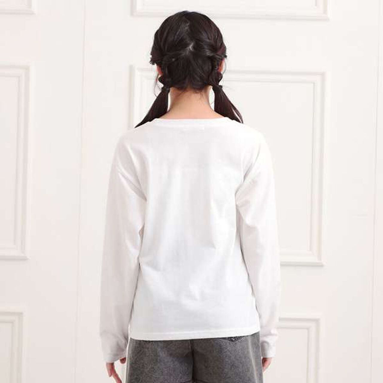 [Set Item] Brushed Checkered Shirt + Long Sleeve T-Shirt,Sax blue, large image number 8