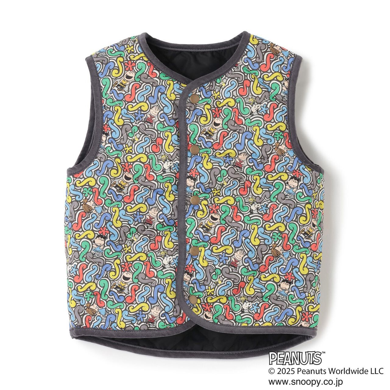 [PEANUTS] Reversible Vest,Black, large image number 3