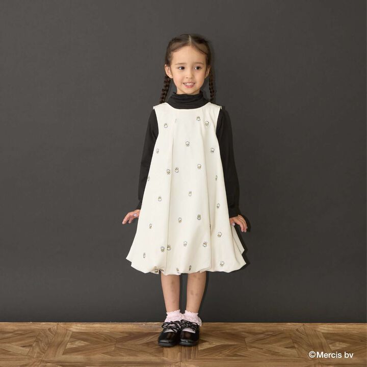 Miffy Embroidered All-Over Pattern Balloon One-Piece Dress,, medium