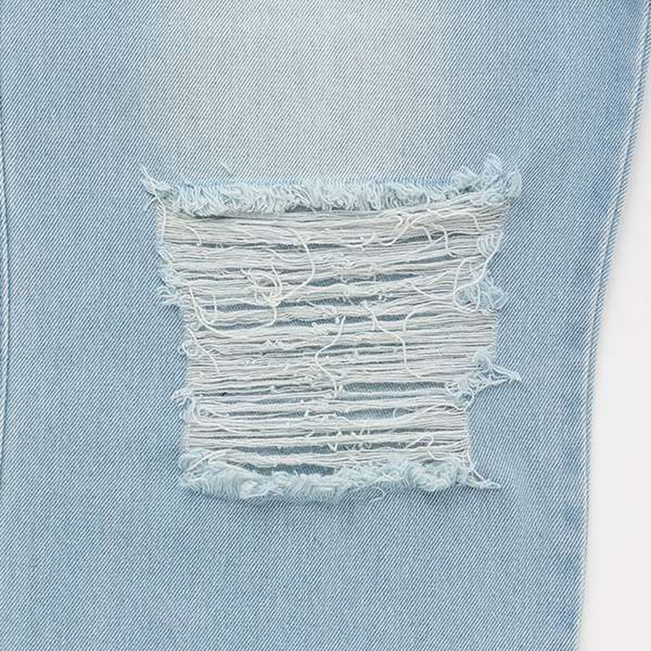 Cut-Off Denim Pants,Sax blue, large image number 8