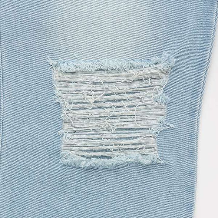 Cut-Off Denim Pants,Sax blue, medium image number 8