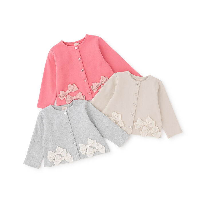 Link Ribbon Cardigan,Light beige, medium image number 18