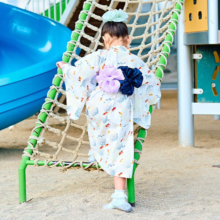 Pattern Assortment Easy-to-Wear One-Piece Yukata (2-Piece Obi Set),Deep red, medium image number 3