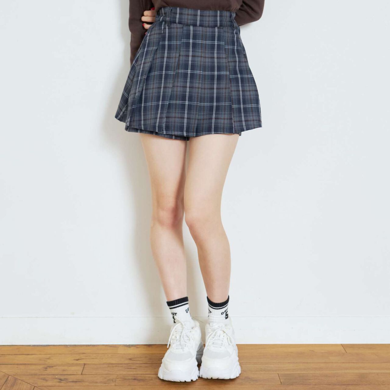 [LTXC] Style Boost Micro Mini Skirt with Shorts,Beige, large image number 7