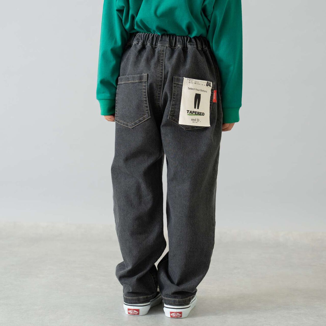 Denim Tapered Pants,Navy, large image number 8