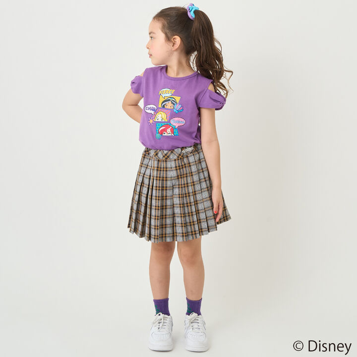 [Stain-resistant and Water-repellent] Disney Princess Off-Shoulder T-Shirt with Ribbon Sleeves,Green, medium image number 18